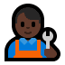 👨🏿‍🔧 man mechanic: dark skin tone display on Windows